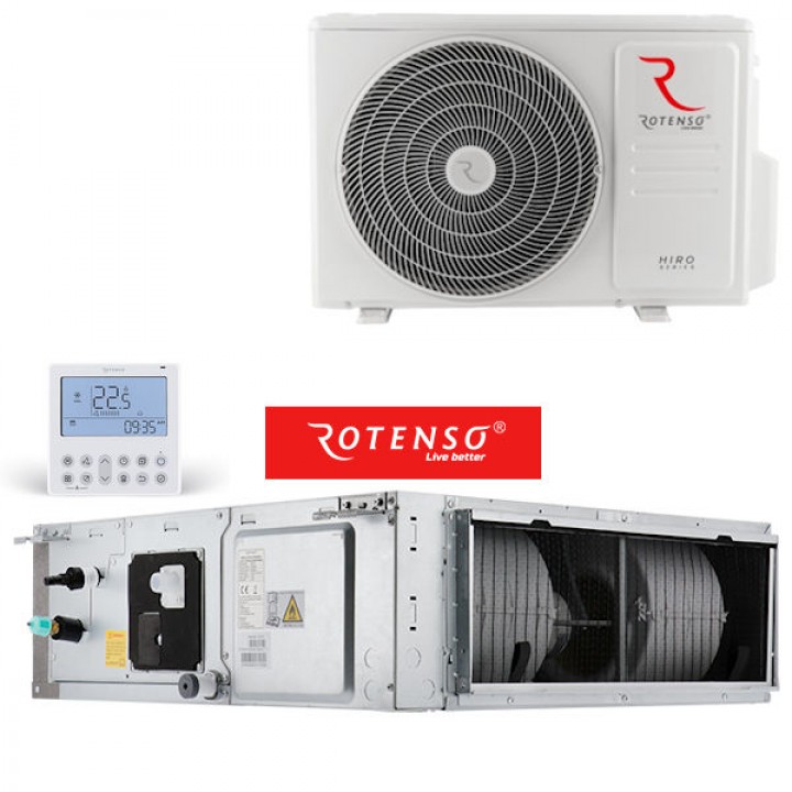 Klimatyzator kanałowy Rotenso Nevo 5.3 kW z rozprowadzeniem na 3 pokoje